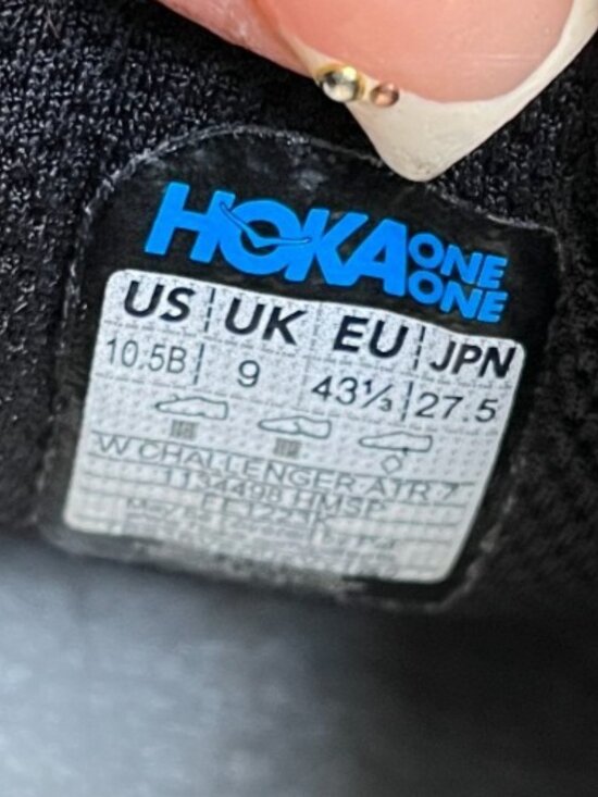 Hoka One One Challenger ATR 7 Womens Size 10.5 Gray Black Running Shoes Sneakers - Picture 9 of 10